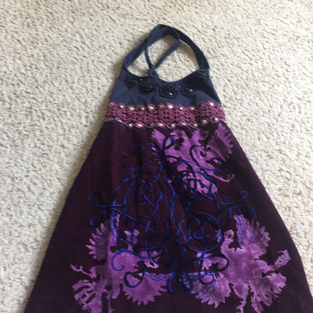 Super cute FREE PEOPLE corduroy dress with jewels